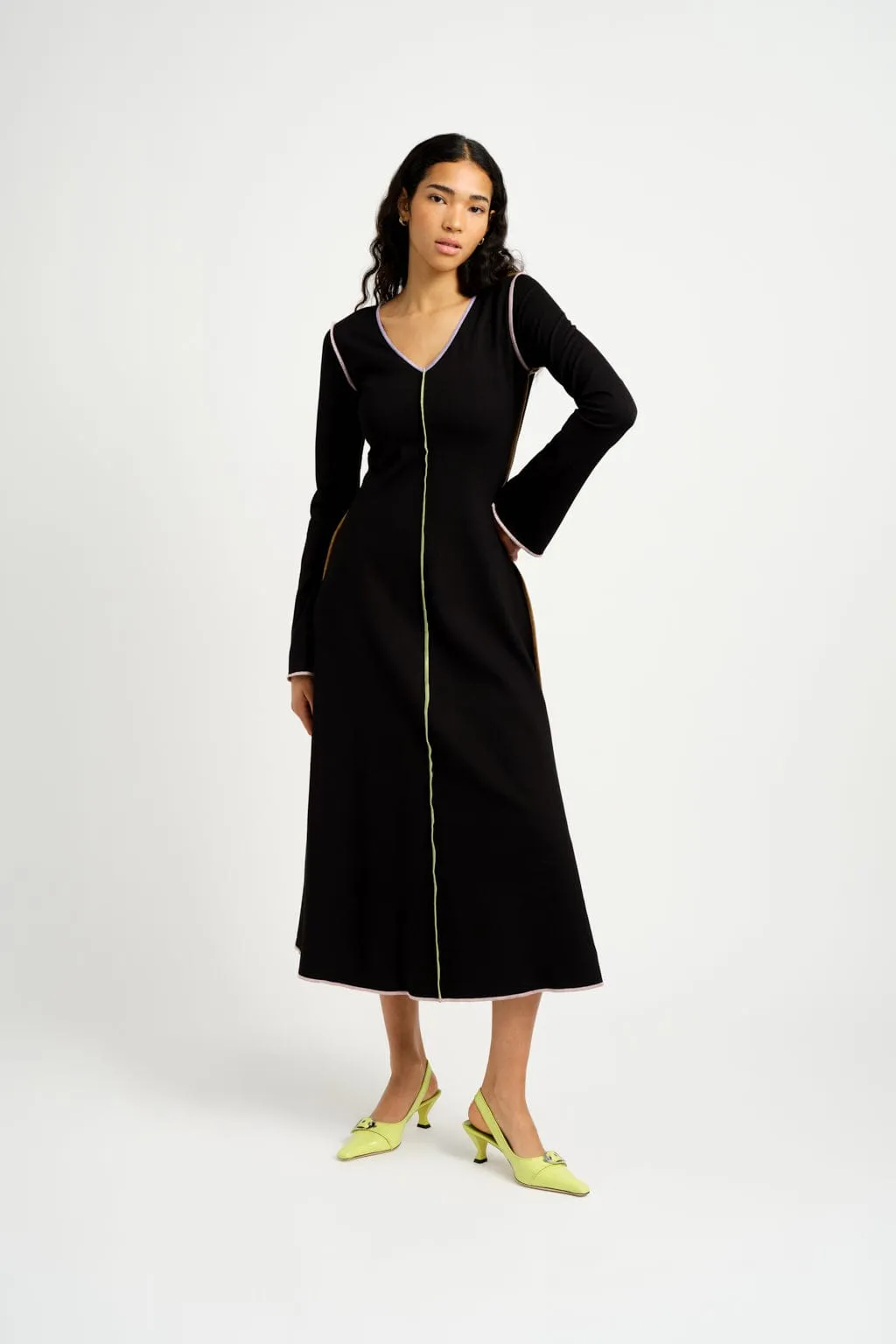 Sample Clara Dress Black Multi sold by Eliza Faulkner