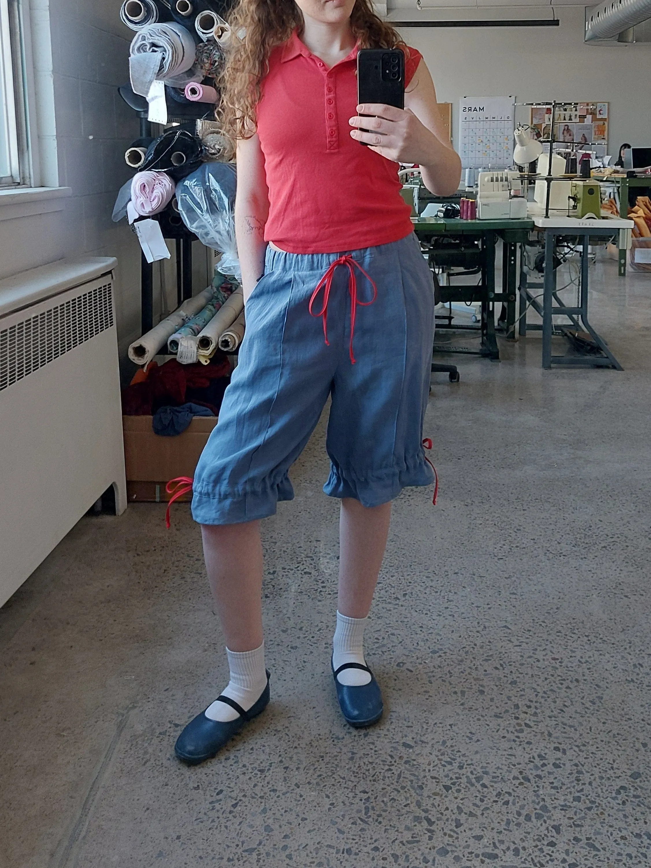 Sample Babette Shorts Blue Linen sold by Eliza Faulkner