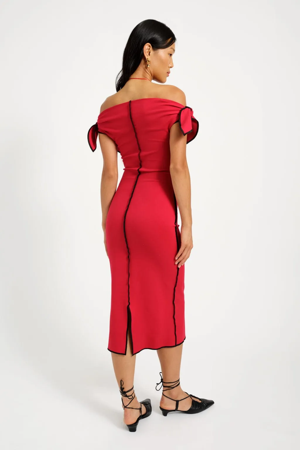 Sample Lavonne Dress Red Ponte sold by Eliza Faulkner product image thumbnail 2