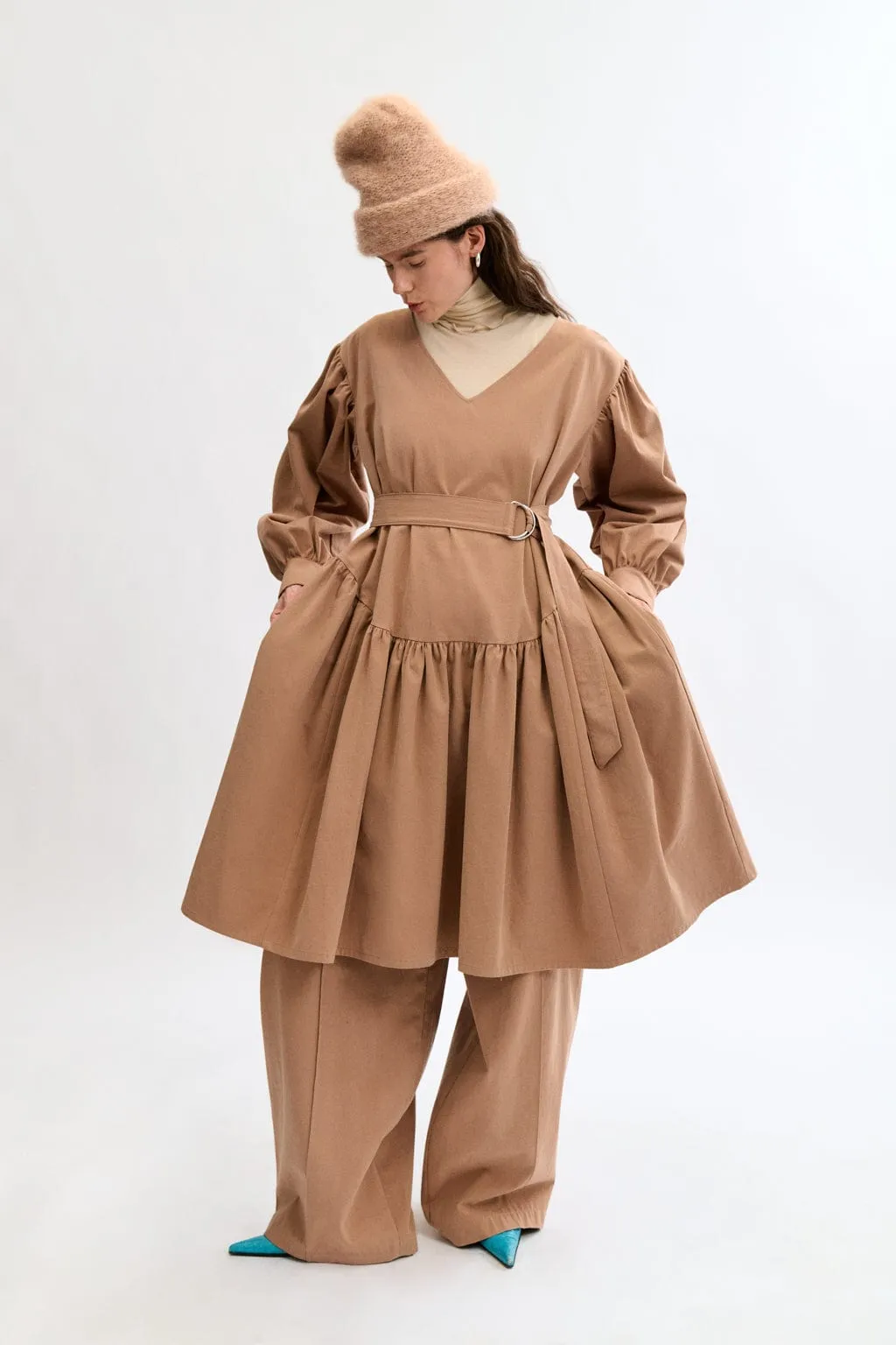 Sample Adele Dress Fawn sold by Eliza Faulkner