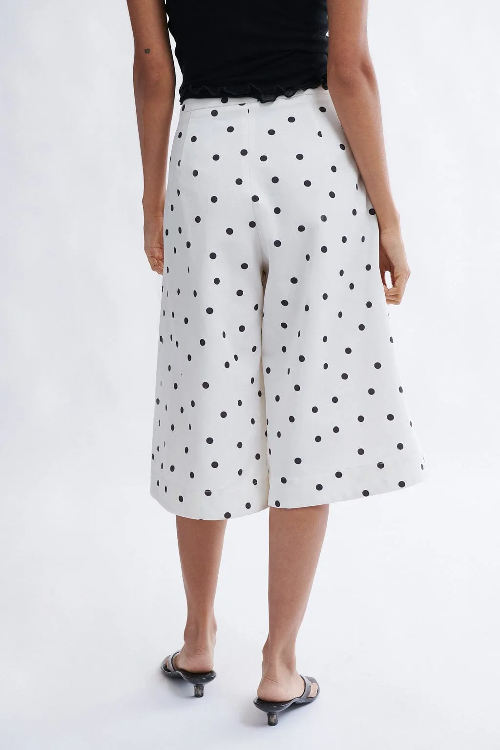 Frances Polka Dot Short In Cookies and Cream sold by Eliza Faulkner product image thumbnail 2