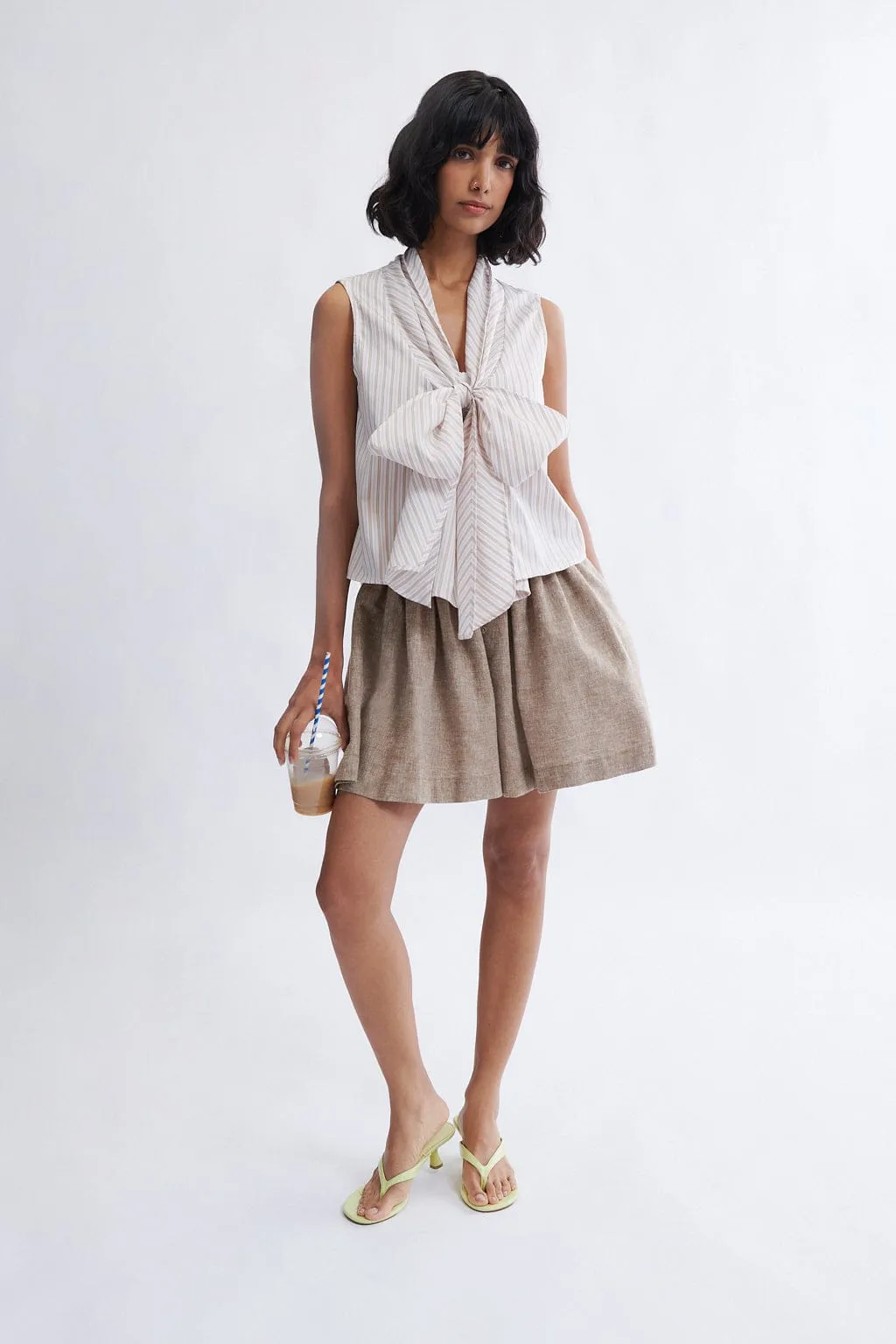 Annette Blouse in Cream Stripe sold by Eliza Faulkner product image thumbnail 2