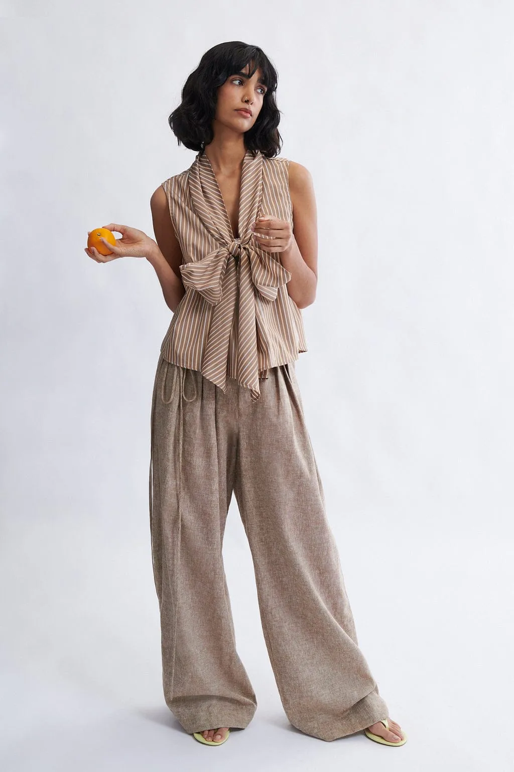 Annette Blouse in Brown Stripe sold by Eliza Faulkner product image thumbnail 3