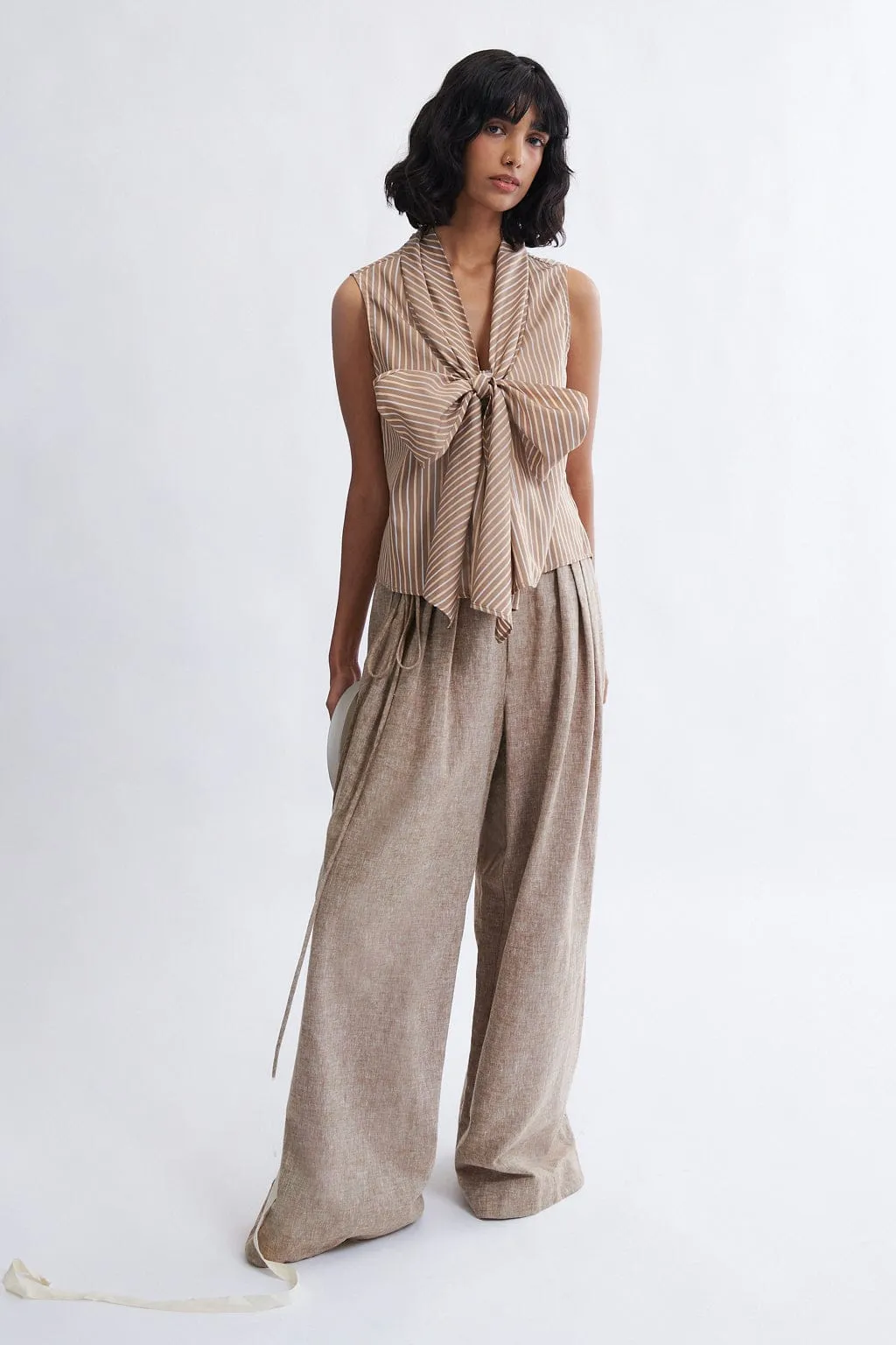 Annette Blouse in Brown Stripe sold by Eliza Faulkner product image thumbnail 4