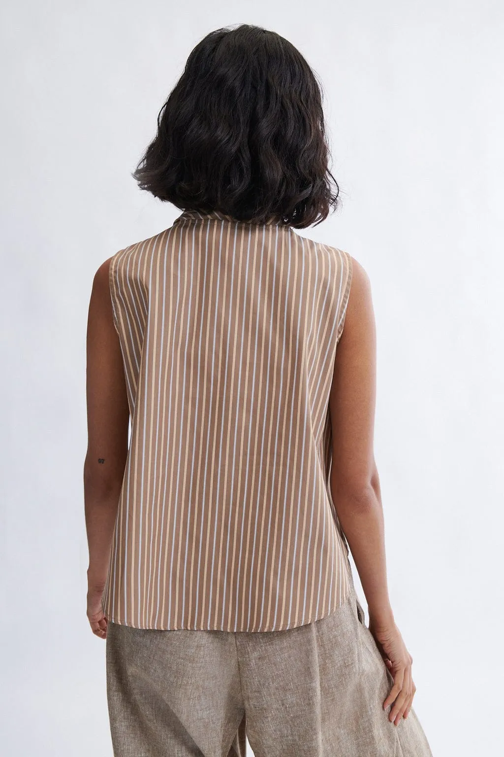Annette Blouse in Brown Stripe sold by Eliza Faulkner product image thumbnail 2