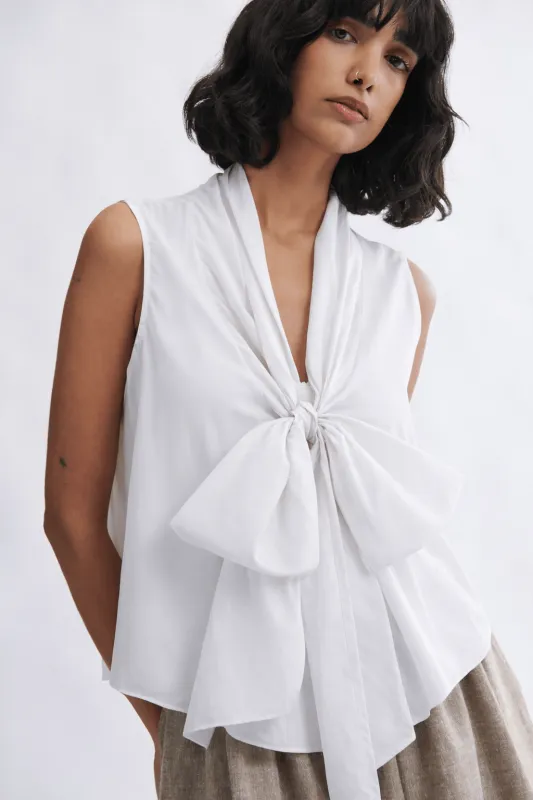 Annette Blouse in White made by Eliza Faulkner