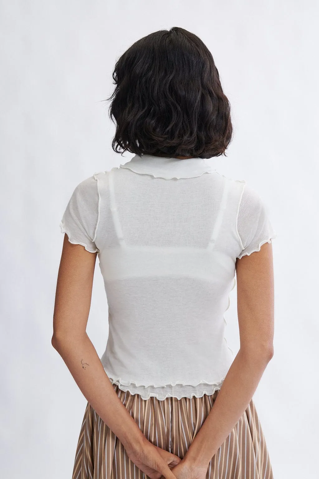 Percy Polo Top in White sold by Eliza Faulkner product image thumbnail 2