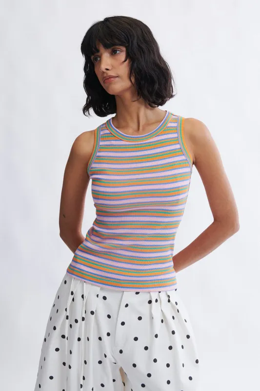 Linnea Tank in Pink Stripe made by Eliza Faulkner