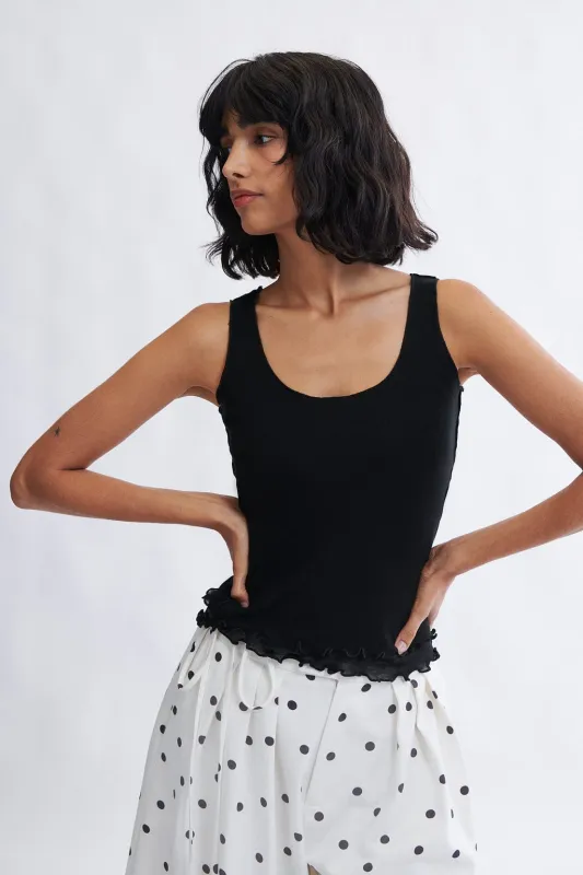 COMING SOON - Becca Tank in Black made by Eliza Faulkner