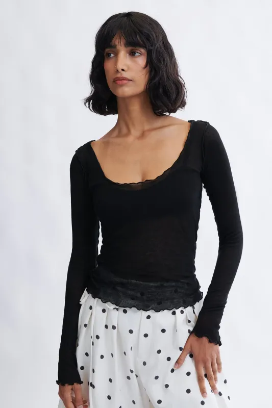 Carla Top in Black made by Eliza Faulkner