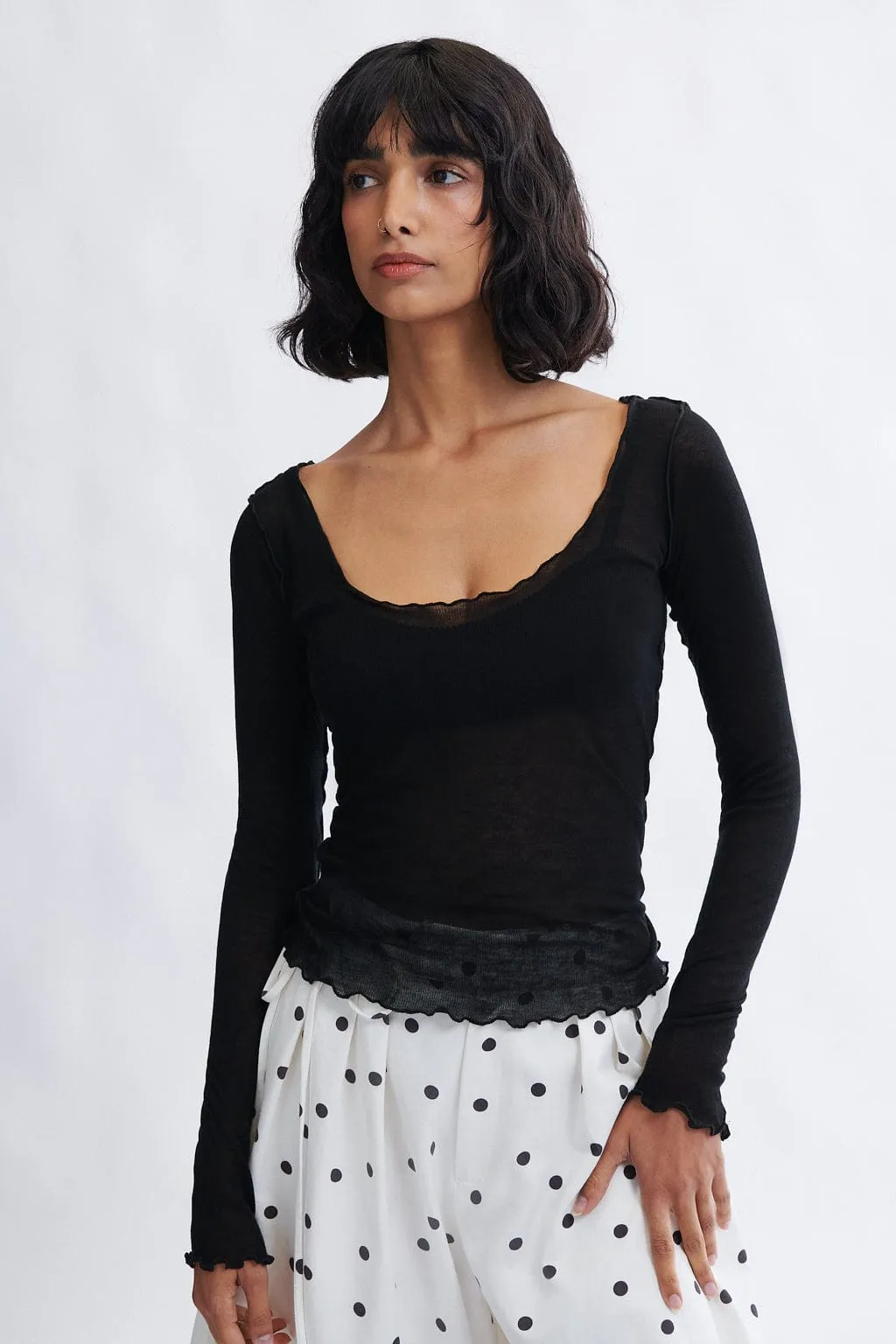 Carla Top in Black sold by Eliza Faulkner