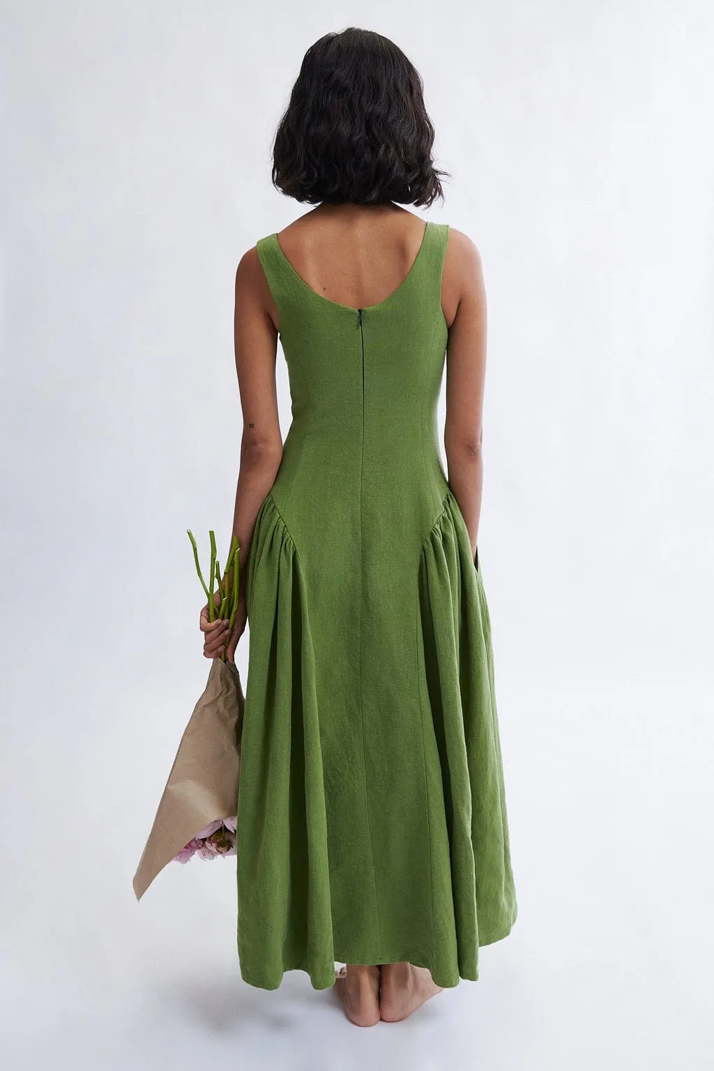 Vivienne Maxi Dress in Meadow Linen sold by Eliza Faulkner product image thumbnail 4