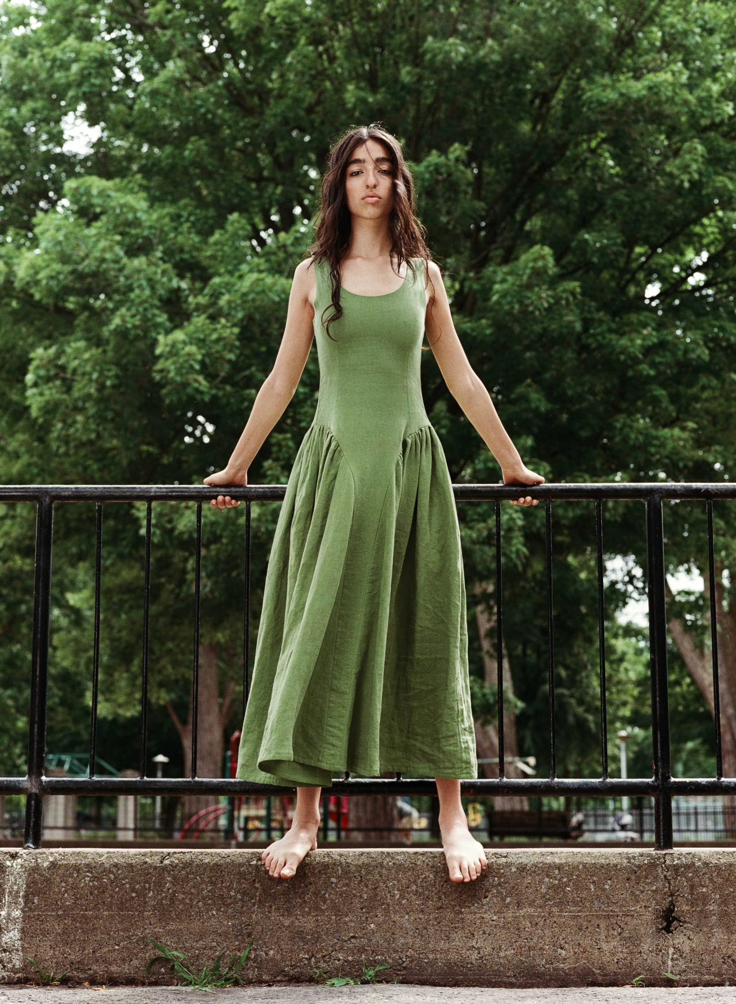 Vivienne Maxi Dress in Meadow Linen sold by Eliza Faulkner product image thumbnail 2