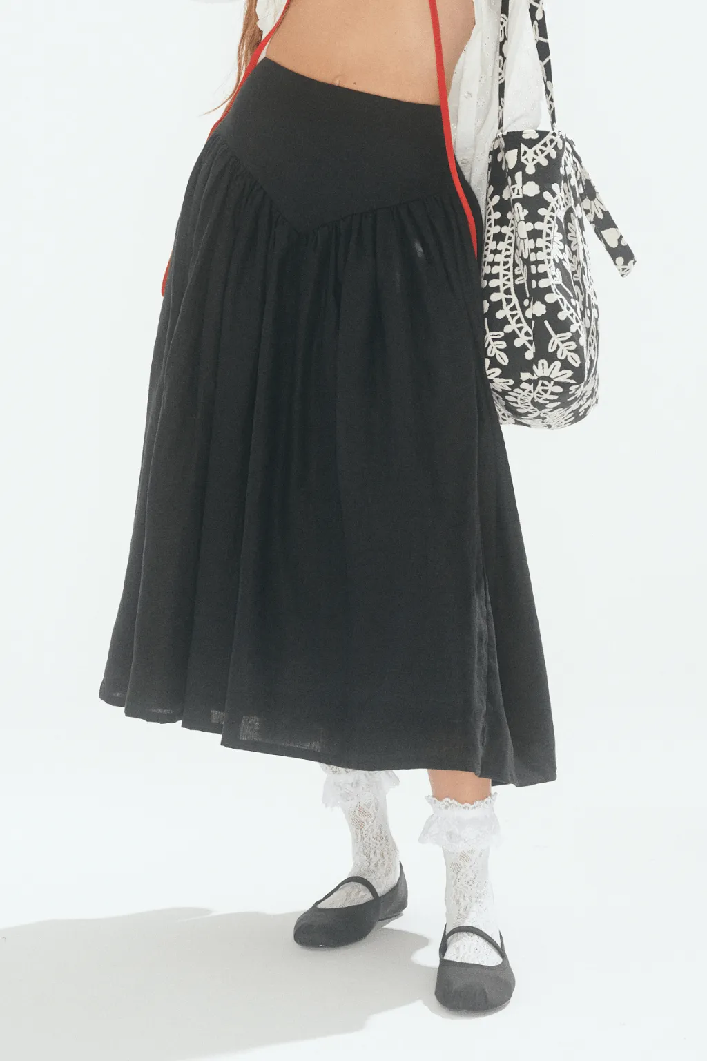 Lucille Skirt in Black Linen sold by Eliza Faulkner product image thumbnail 5