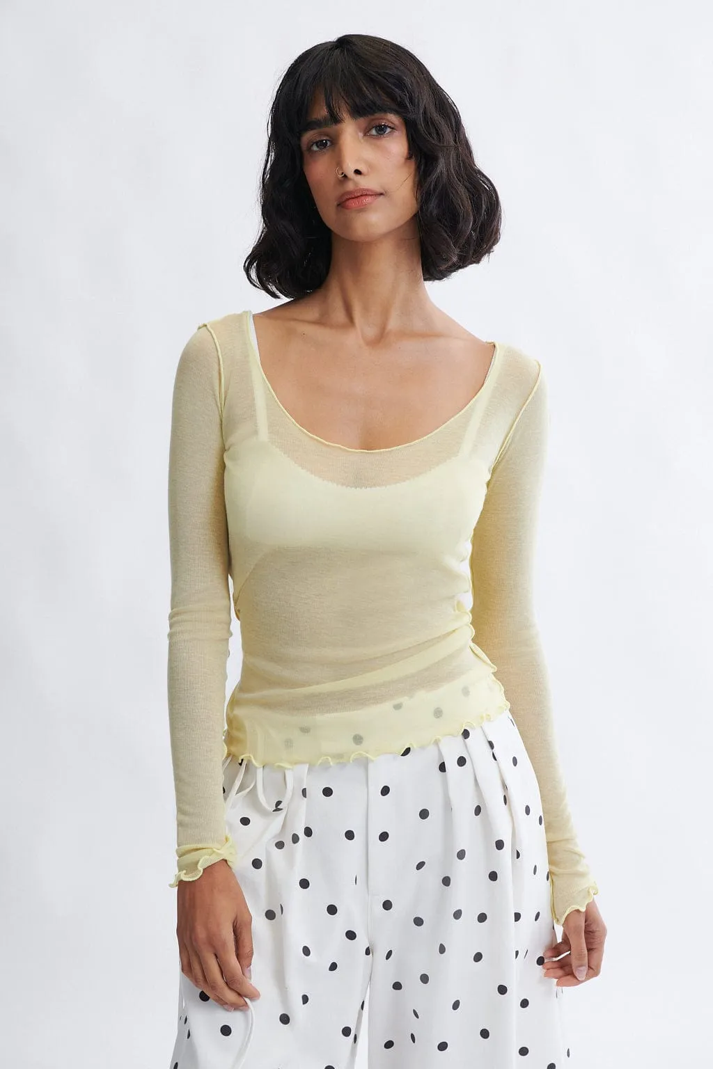Carla Top in Banana sold by Eliza Faulkner