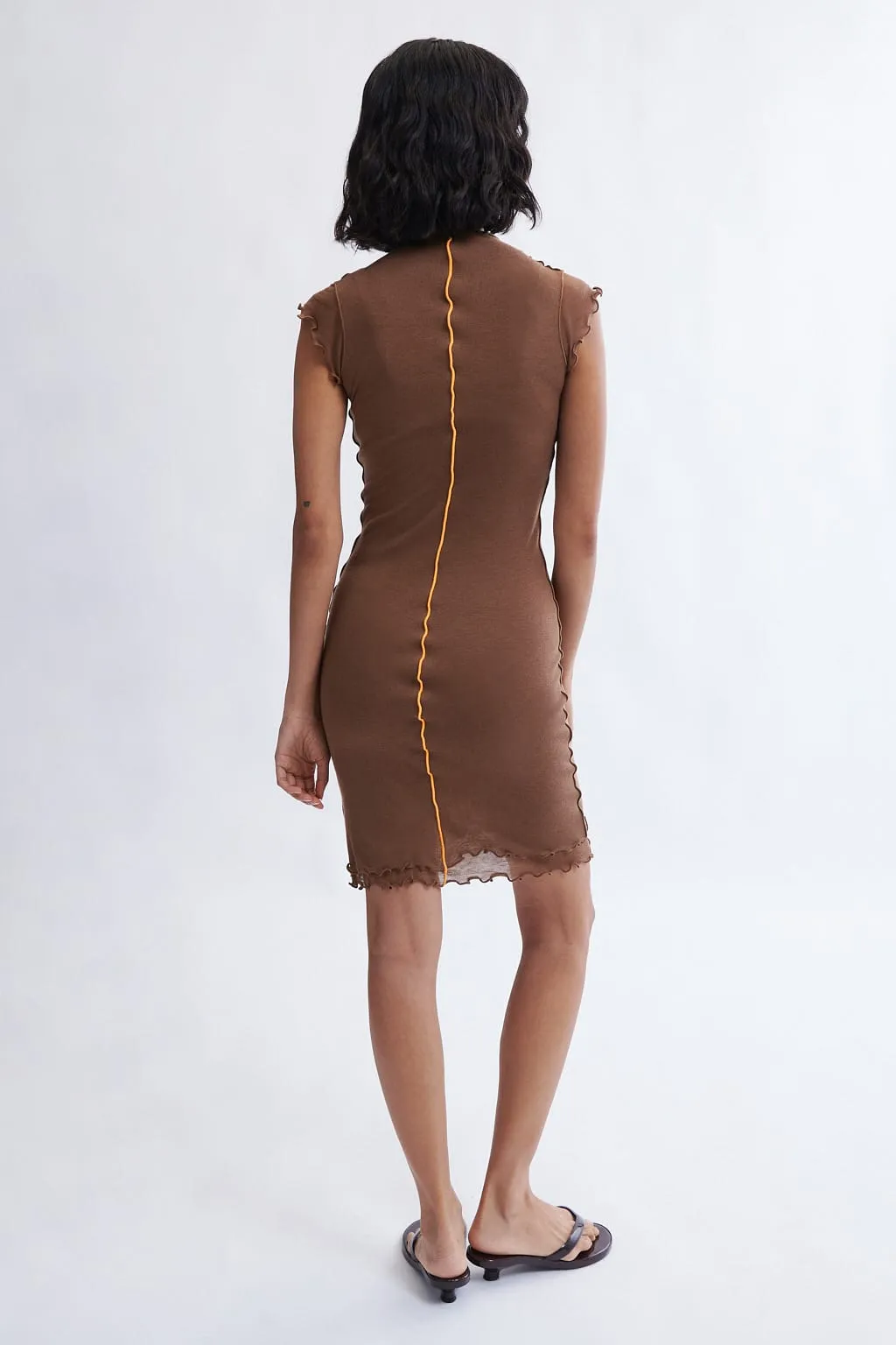 Richie Mini Dress in Chocolate sold by Eliza Faulkner product image thumbnail 2