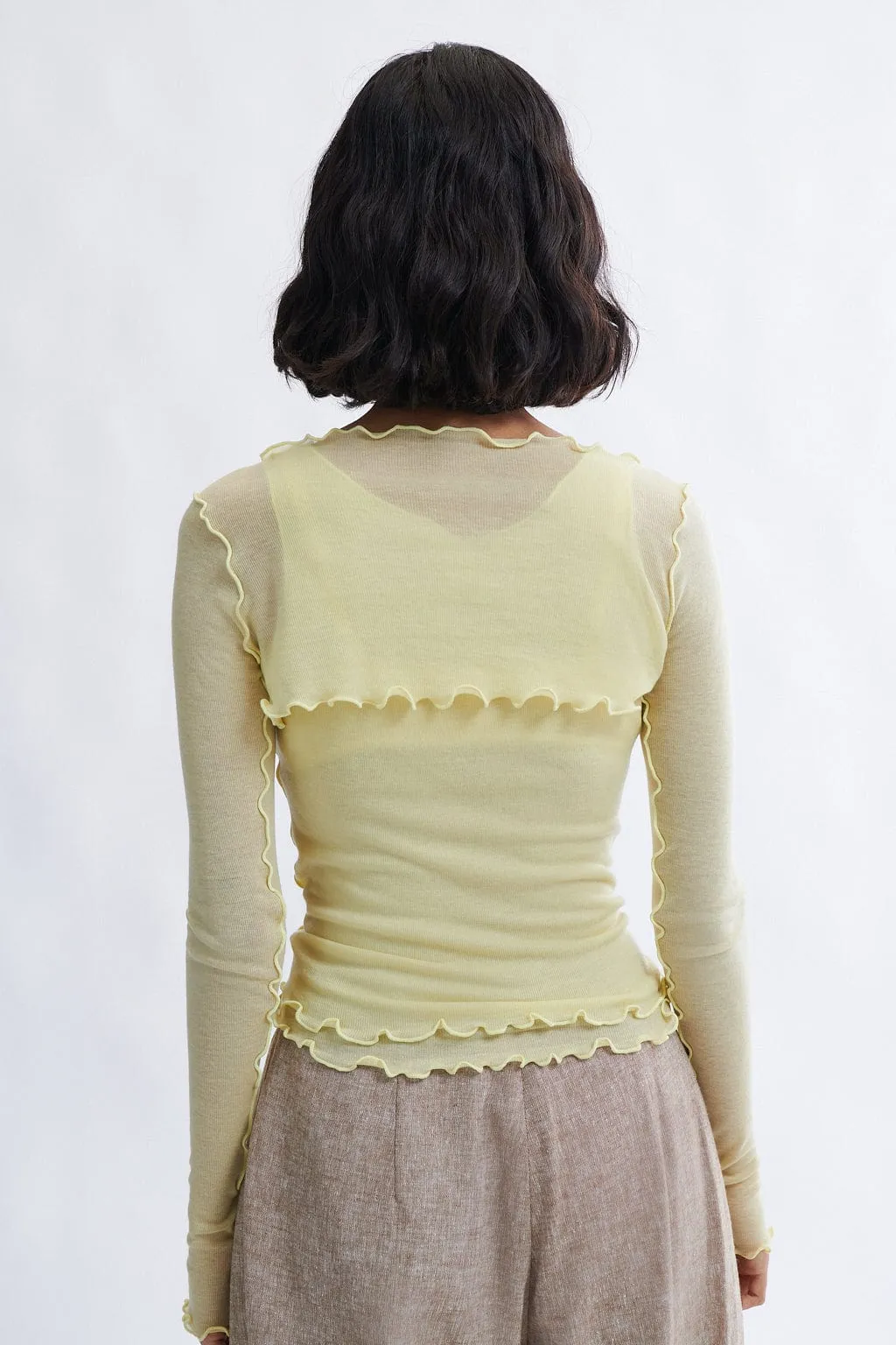 Quincy Shrug Set in Banana sold by Eliza Faulkner product image thumbnail 2