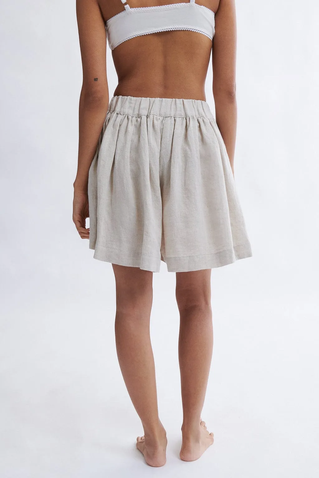 Jeanette Short in Natural Linen sold by Eliza Faulkner product image thumbnail 2