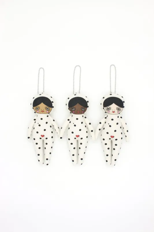 Bri Foster Bag Charm Doll in Cookies and Cream made by Eliza Faulkner