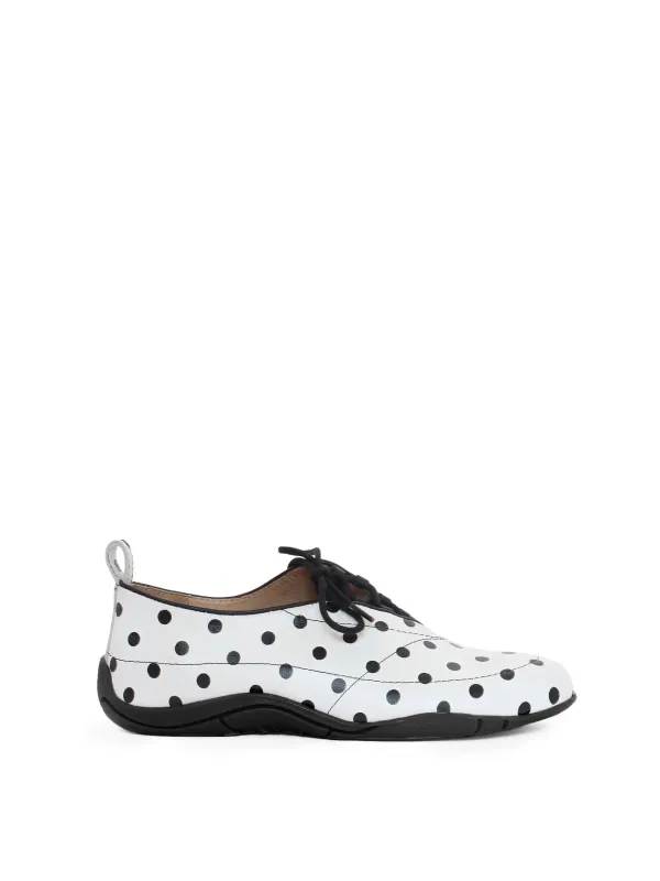 Eliza 24/7 Trainer in White Polka Dots made by Eliza Faulkner