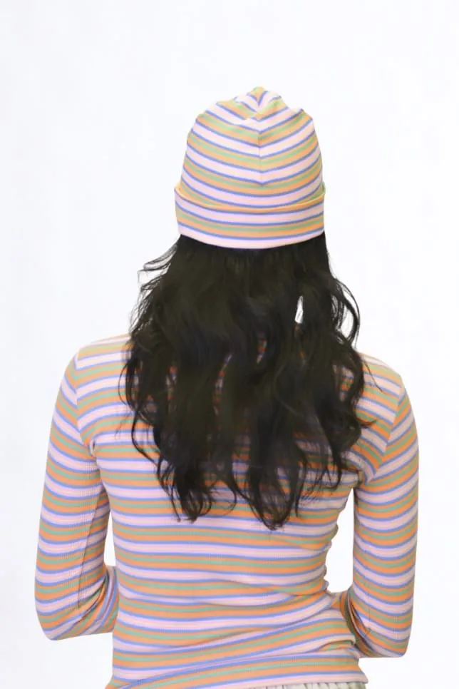 Beanie in Pink Stripe sold by Eliza Faulkner product image thumbnail 3