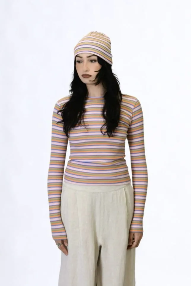 Beanie in Pink Stripe sold by Eliza Faulkner product image thumbnail 4