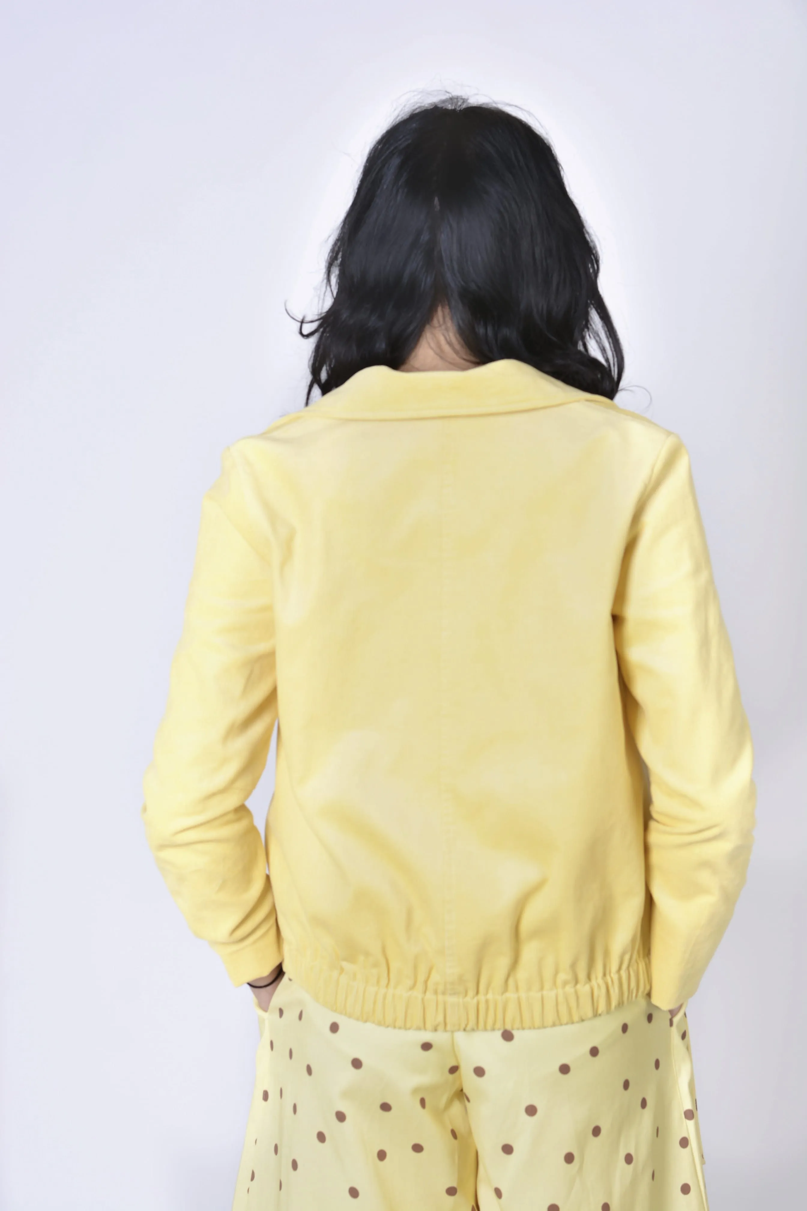 Marigold Moto Jacket in Yellow Corduroy sold by Eliza Faulkner product image thumbnail 2