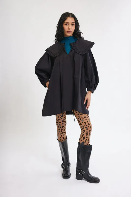 Mandy Dress in Black Cotton made by Eliza Faulkner