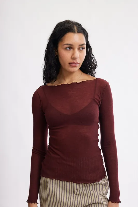 Jess Top in Oxblood made by Eliza Faulkner