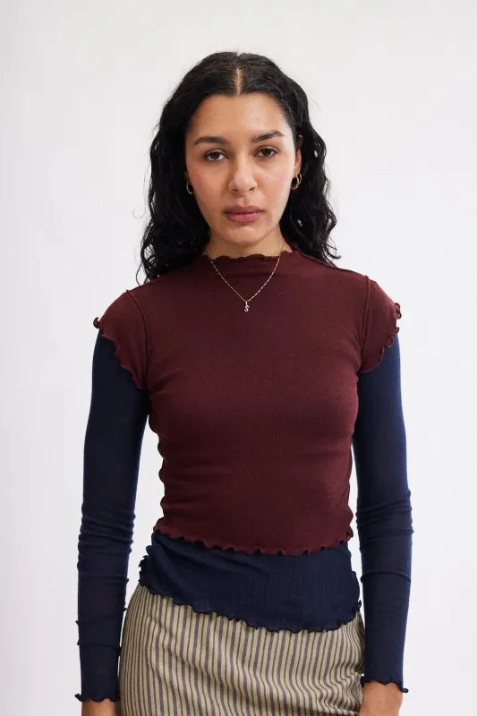 Candice Top in Oxblood made by Eliza Faulkner