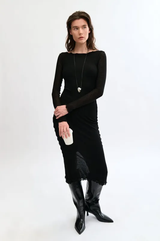 Riley Dress in Black made by Eliza Faulkner