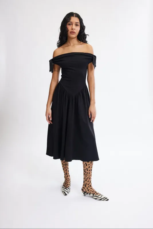 Coralie Dress in Black made by Eliza Faulkner