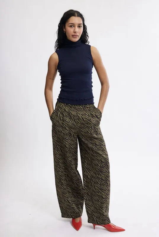 Yves Pants in Tiger Stripe made by Eliza Faulkner
