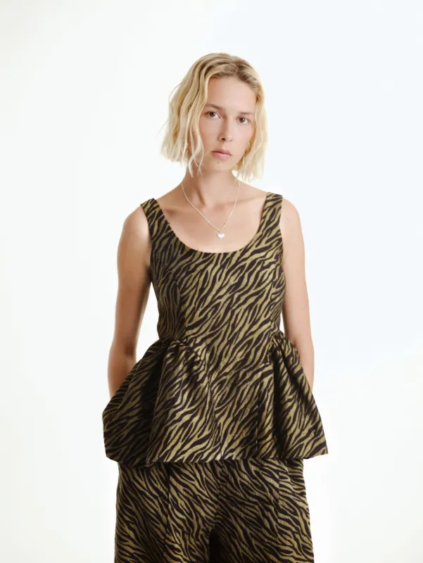 Elsa Top in Tiger Stripe made by Eliza Faulkner