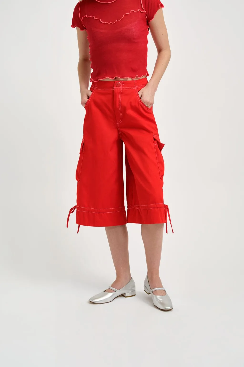 Roxy Short Red Twill sold by Eliza Faulkner product image thumbnail 2