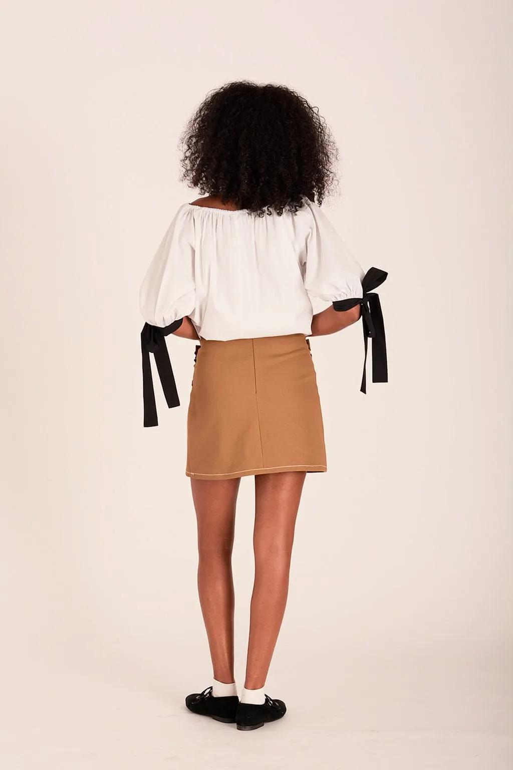 Tate Mini Skirt Toffee Brown Twill sold by Eliza Faulkner product image thumbnail 4