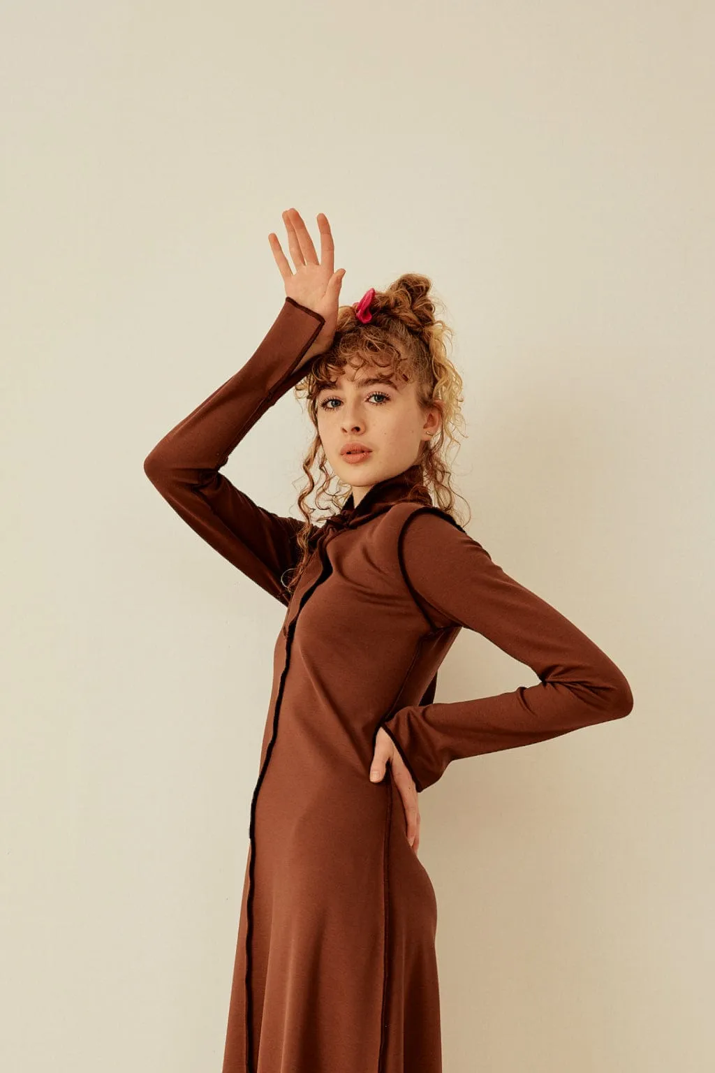 Victoria Dress Chocolate Brown sold by Eliza Faulkner product image thumbnail 5