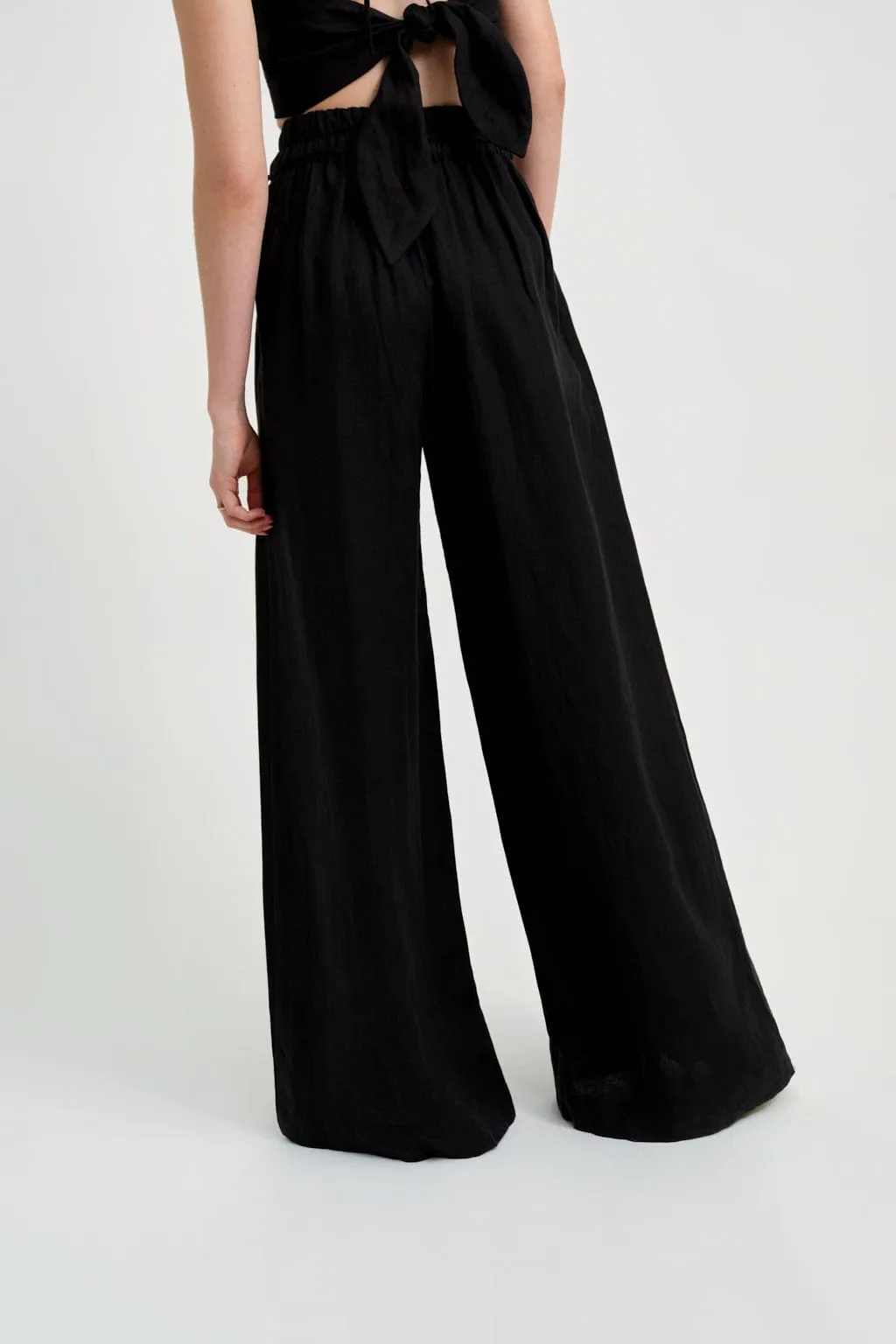 Romy Pant Black Linen sold by Eliza Faulkner product image thumbnail 3