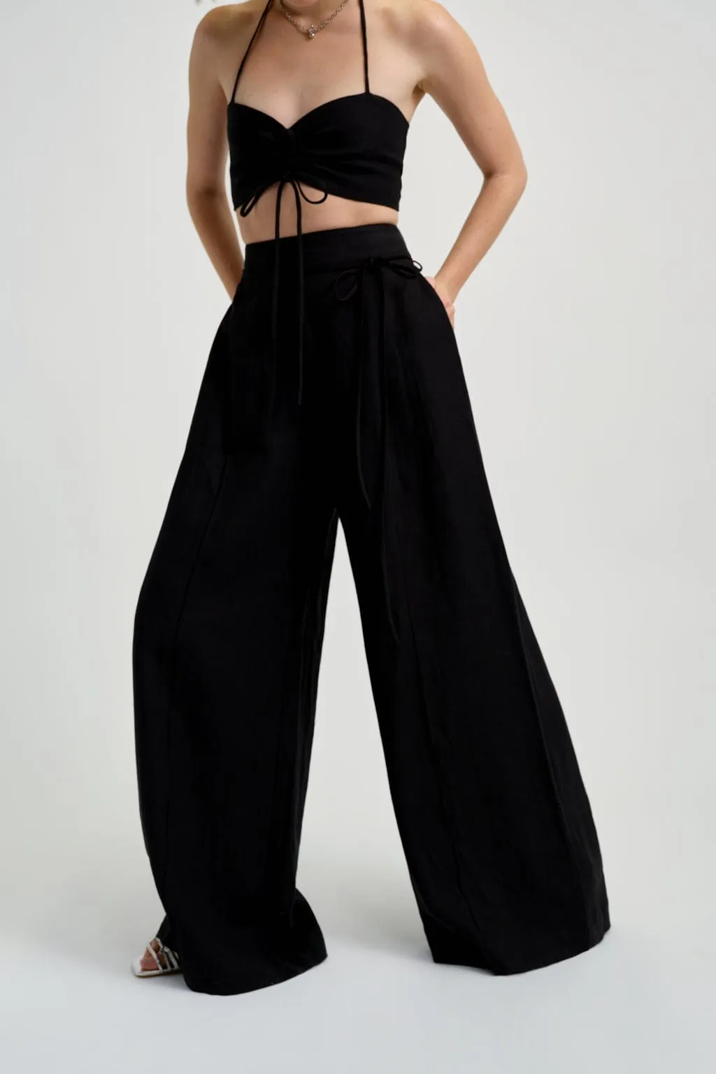 Romy Pant Black Linen sold by Eliza Faulkner product image thumbnail 2