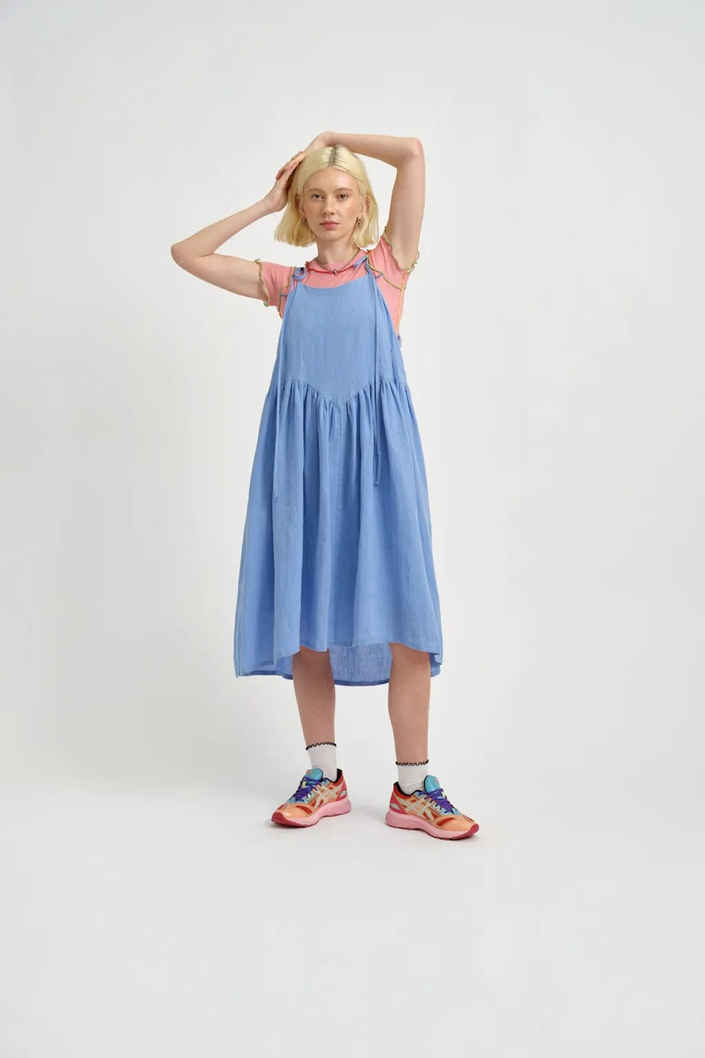 Amelie Dress Blue Linen sold by Eliza Faulkner product image thumbnail 3