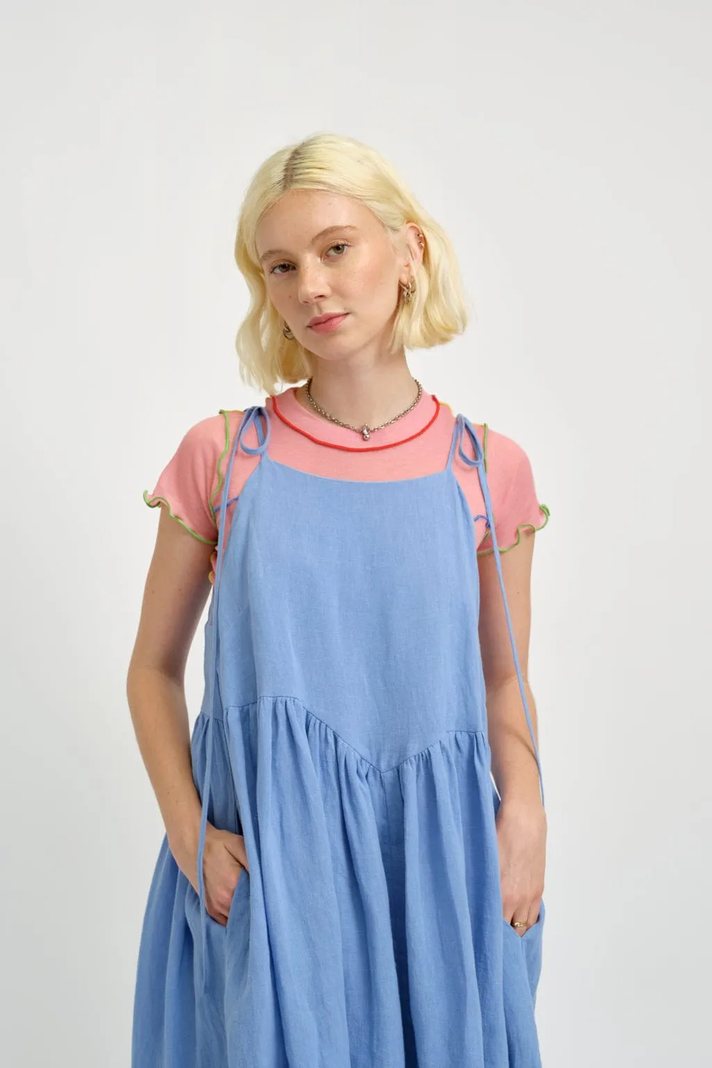 Amelie Dress Blue Linen sold by Eliza Faulkner product image thumbnail 4