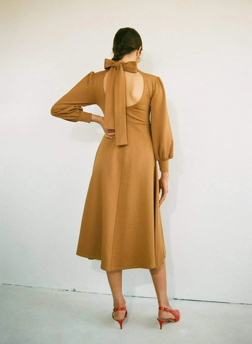Camel Louise Dress sold by Eliza Faulkner product image thumbnail 2