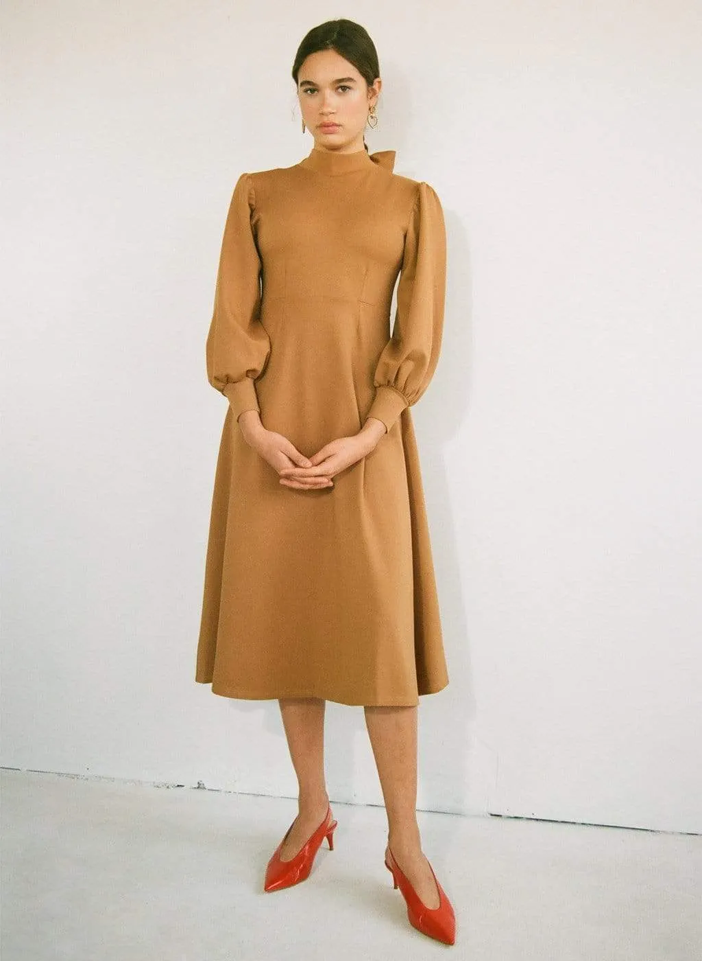 Camel Louise Dress sold by Eliza Faulkner product image thumbnail 5