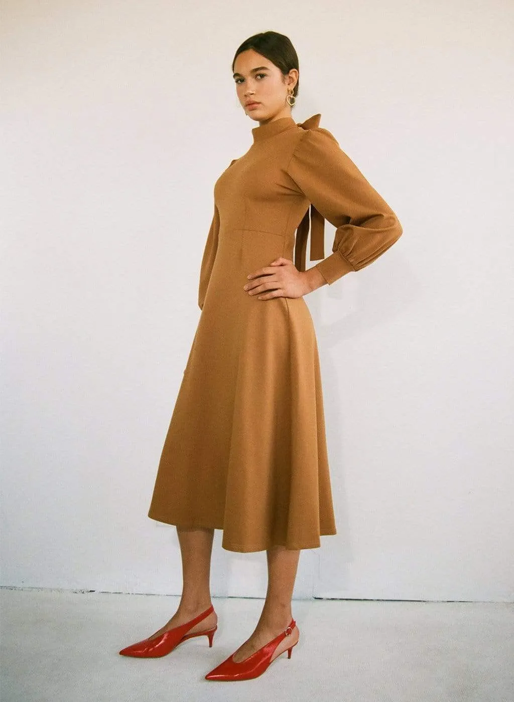 Camel Louise Dress sold by Eliza Faulkner product image thumbnail 3