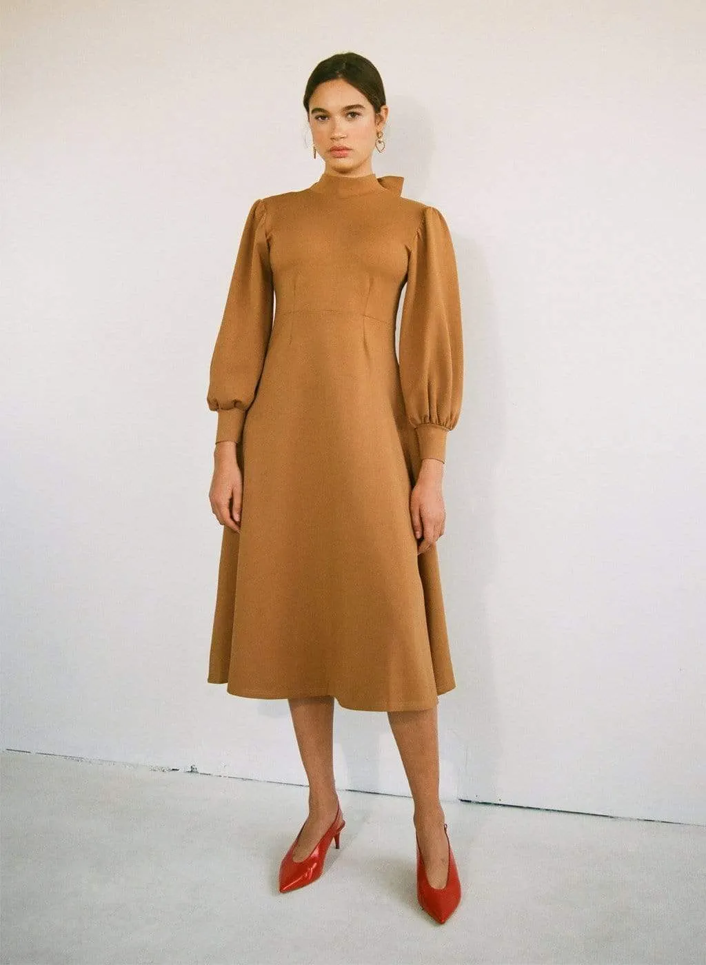 Camel Louise Dress sold by Eliza Faulkner