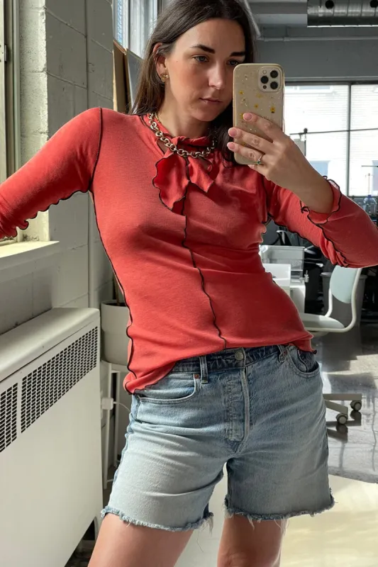 Pippa Top Orange made by Eliza Faulkner