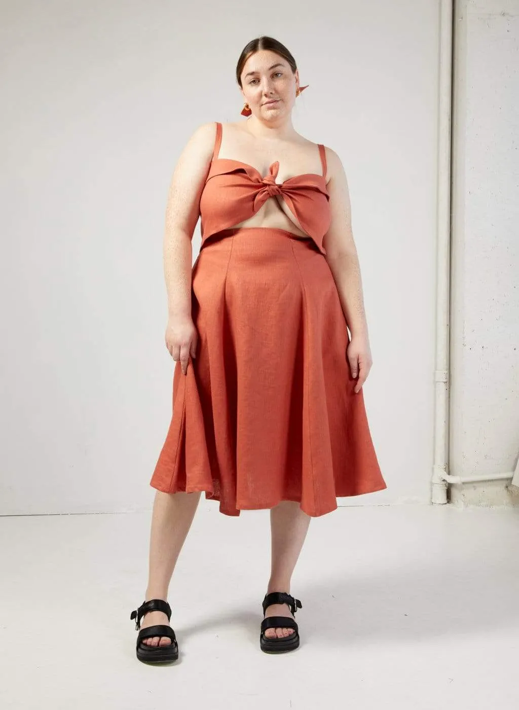 Terracotta Linen Molly Top sold by Eliza Faulkner product image thumbnail 2