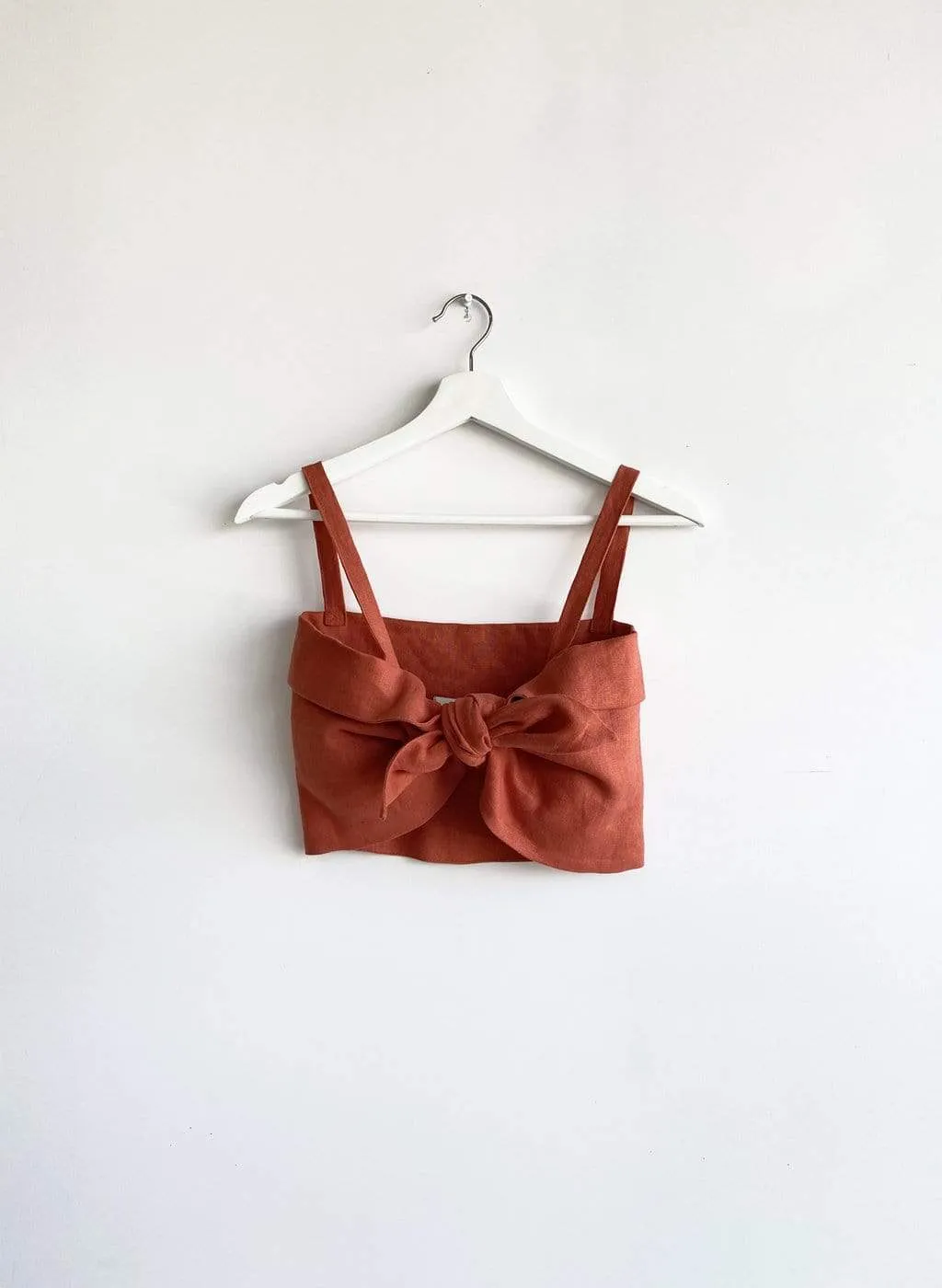Terracotta Linen Molly Top sold by Eliza Faulkner product image thumbnail 3