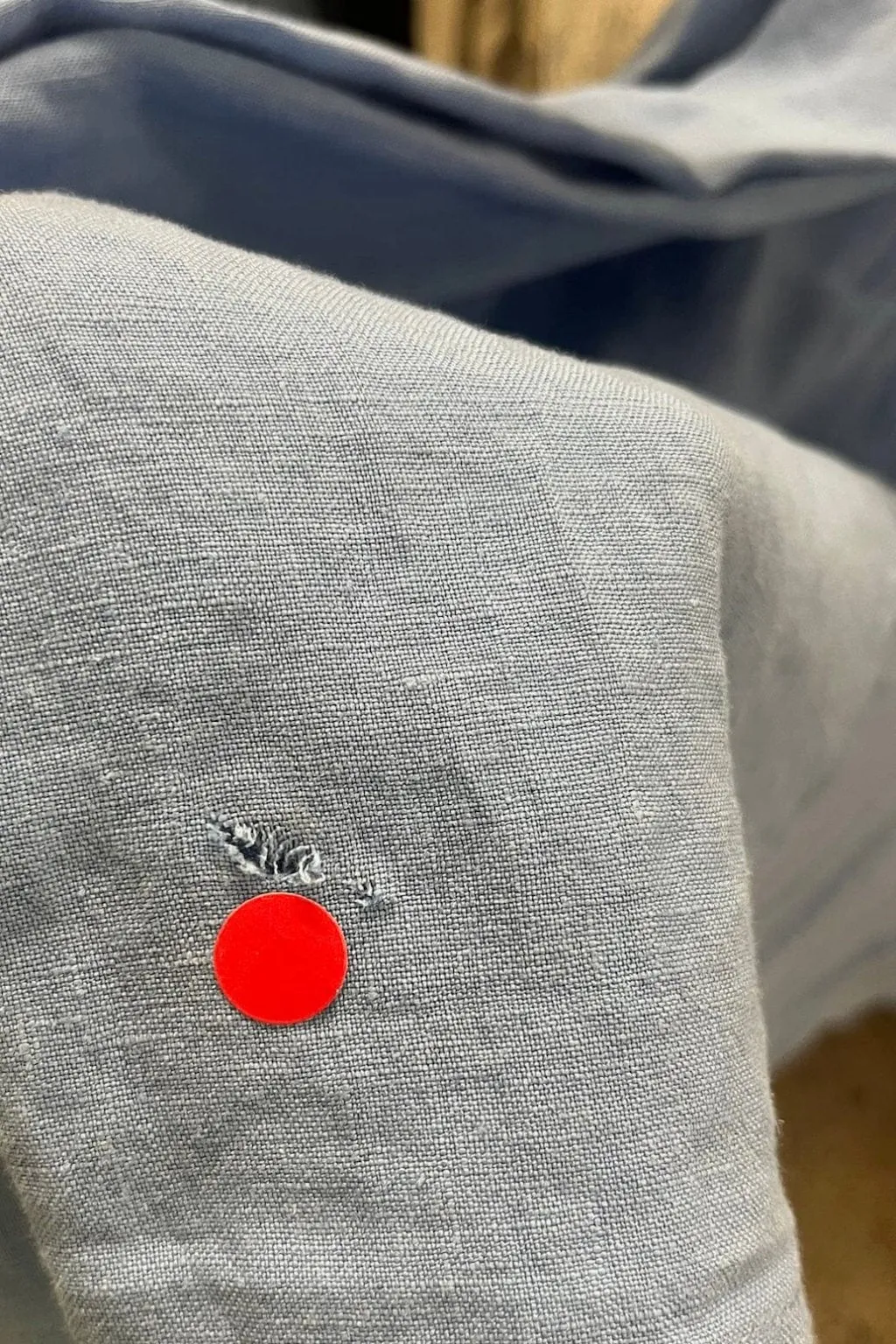 Imperfect Lucille Skirt Blue Linen sold by Eliza Faulkner product image thumbnail 4