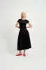 Lucille Skirt Black Linen sold by Eliza Faulkner